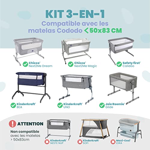 Drap housse cododo 50x83 avec alèse pour des nuits sereines - 3