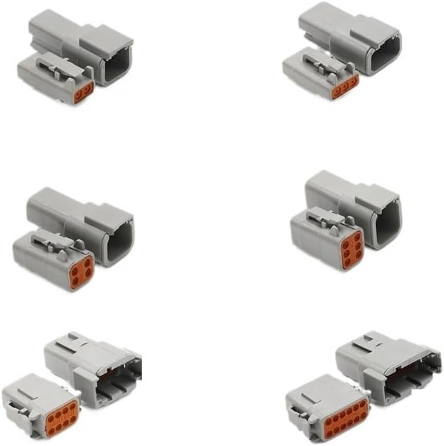 10Sets 2/3/4/6/8/12 Pin DTM Wire Connector DTM04-2P/DTM06-2S Waterproof Automotive Connectors(4P with Terminal)