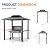 Hoteel 6x8 Hardtop Grill Gazebo, Outdoor Patio BBQ Gazebo with Galvanized Steel Double Roof, Hardtop Barbecue Canopy with 2 Side Shelves for Deck Lawn Backyard Garden,Black