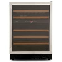 CDA FWC604SS 60cm Dual Zone Freestanding Under Counter Wine Cooler Stainless Steel, 400044397