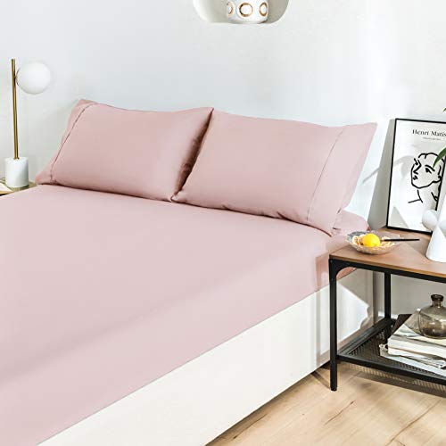 Mohap Bed Sheet Set Queen Pink 6 Pieces Brushed Microfiber Luxury Soft Bedding Fade Resistant #TOP3
