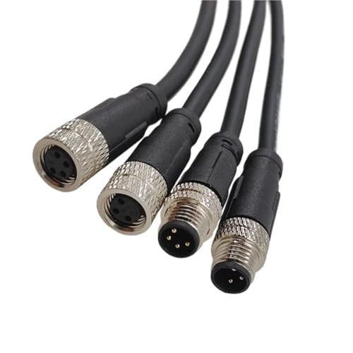 Connecteur M8 femelle coudé 4 broches avec câble capteur PVC 2m pour automatisme