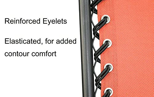 Image of Ash & Roh Zero Gravity Lawn Chair Anti Gravity Lounge Adjustable Recliner Pillow Outdoor Camp Chair for Poolside Backyard Beach, Support (Orange)