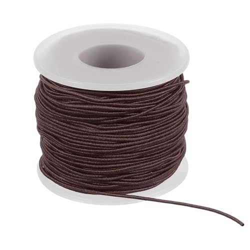 PATIKIL Elastic String for Bracelet 164 Ft/50 Meter Length 1 mm Dia, 1 Roll Sturdy Stretchy String Cord for Jewelry Making Necklace Beading Craft DIY, Brown by PATIKIL - Used condition - US$5.87