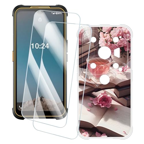 OAGELIM 2�Z�b�g �X�N���[���v���e�N�^�[ + �P�[�X AGM Glory G1S Pro (6.53 �C���`) �Ƃ̌݊������� �A�[�e�B�X�e�B�b�N�J�X�^���v�����g�J�o�[�Ƌ����K���X�t�B���� �X�N���b�`�h�~ (�s���N�̌ߌ�)