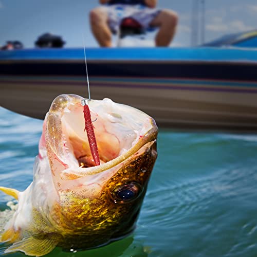 Yoshikawa 8 Pack Paddle Tail Swimbaits Lures, Soft Plastic Bass Bait Drop Shot Bait, 4 Inches, Minnow Shad Bait Texas Rig Freshwater Fishing Lures, Chartreuse #TOP6