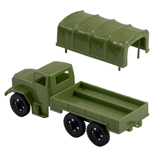 TimMee Plastic Army Men Trucks - OD Green M34 Deuce and a Half Cargo Vehicles US Made - Thumbnail 4
