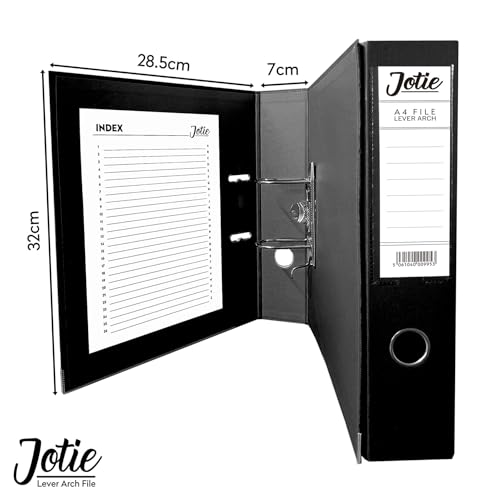 Set of 3 Black A4 Lever Arch Files for Paperwork A4 Folders with 70mm Spine, Thumb Ring & Elegant Anti-Spill Cover | Large Ring Binders | File Storage & Office Supplies - Image 4