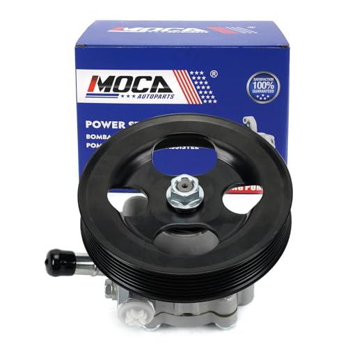 MOCA Power Steering Pump w/Pulley Compatible with 2004-2010 for Nissan TITAN LE 5.6L, 2005-2009 for Nissan Armada SE 5.6L, 2008-2010 for Nissan TITAN PRO-4X 5.6L V8 5552cc