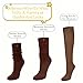 Women Socks Winter Long Cotton Slouch Scrunch Retro Fashion Breathable Warm for Cozy Home Evenings and Casual Outdoor Walks Size 6-11 (brown)