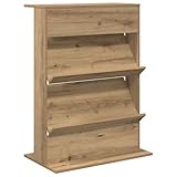 GFMGUEMV Zeitschriftenständer aus Holzwerkstoff, freistehendes Bücherregal 70 cm breit, Magazinregal Artisan-Eiche 70 x 41 x 96 cm für Wohnzimmer, Büro und Schlafzimmer