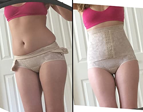 ShaperQueen1010 Tummy Control Shapewear for Women – High Waist Compression Body Shaper, Girdle Waist Cincher for Women (Small, Nude) - Thumbnail 7