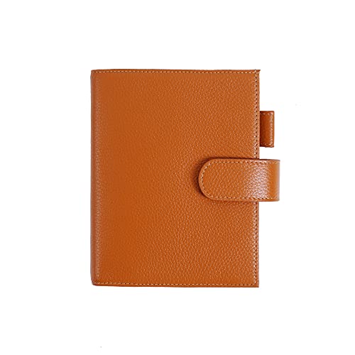 Moterm Leather Cover For A6 Notebooks - Fits Hobonichi, Stalogy And Midori Md Planners, With Pen Loop, Card Slots And Back Pocket (Pebbled-Burnt Orange, A6+) #TOP7