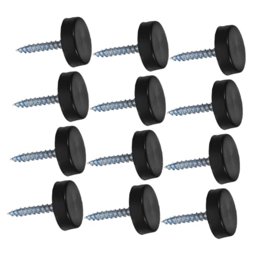 Unomor 12 Pcs Mirror Nail Decorative Cap Screw Caps Stainless Steel for Advertising Hardware