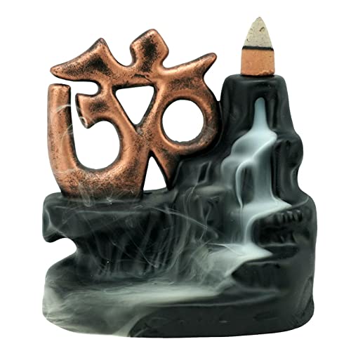 Image of CRAFTAM Polyresin Smoke Backflow Fountain with 20 Free Backflow Cones Showpiece Figurine for Gift (OM Gold)