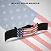 FISTRAGE Arm Blaster Biceps Curl Support for Bodybuilding Weight Lifting Well Balanced Support with Adjustable Strap Muscle Gains Heavy Duty (Amrican Flag)