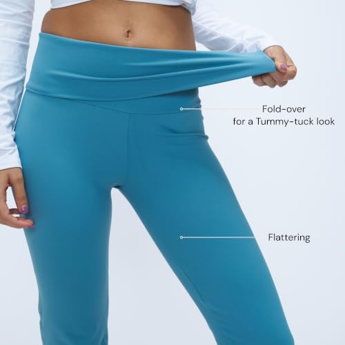 Image of Terractive Cuddle Flares for Women | TerraSoft Ultra Soft, Super Stretchy & Sweat-Wicking Flare Pants | High-Waist Tummy Tuck Workout & Lounge Pants