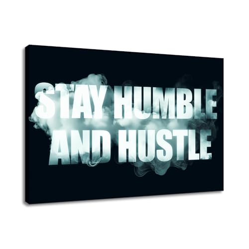 YSPCSUN Motivational Wall Decor Canvas Poster, Stay Humble and Hustle