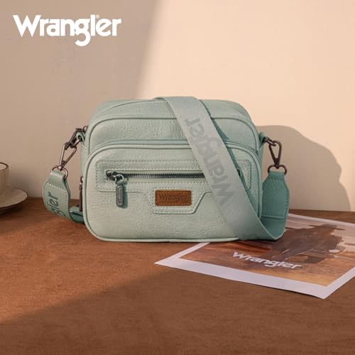 Image of Wrangler Crossbody Bag for Women Multi Pocket Crossover Bag Shoulder Pursea with Adjustable Strap