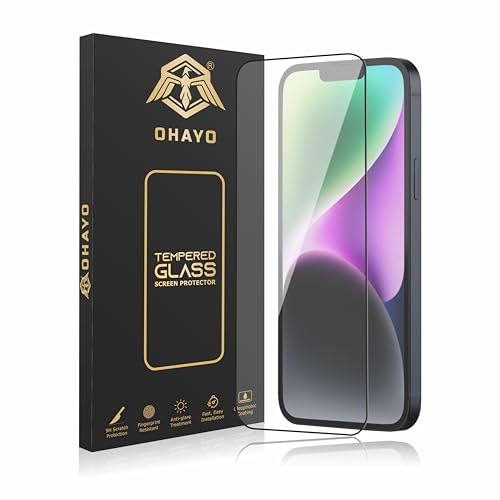 Image of OHAYO Tempered Glass Screen Protector Compatible with iPhone 14 Plus | 9H Hardness | HD Clear | Anti-Scratch | Bubble-Free Installation | Case Friendly | Fingerprint Resistant | Easy Apply
