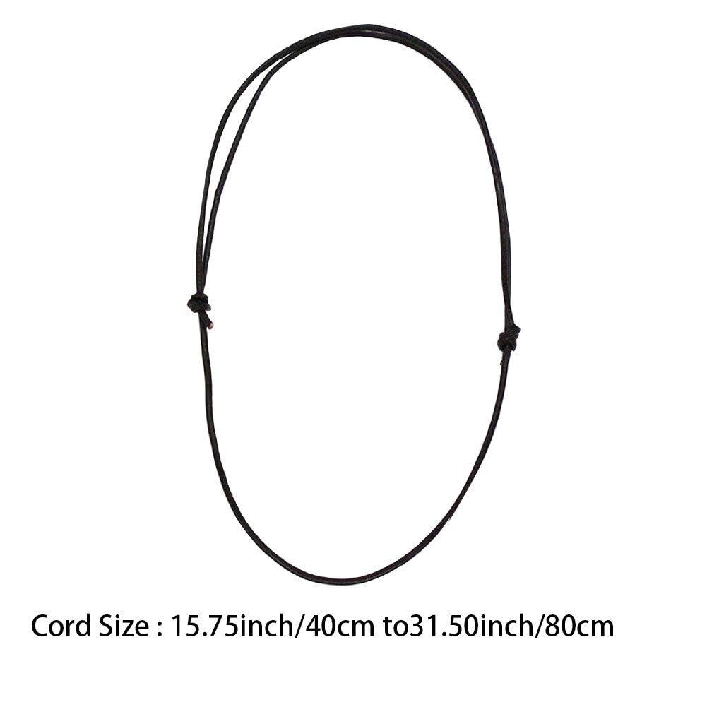Collana Girocollo Regolabile 20 Pezzi/Set Collana con Ciondolo in Corda di Canapa Nera Catene Girocolli Corde con Nodi