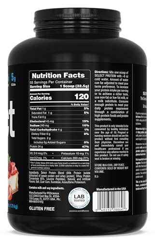 PEScience Select Low Carb Protein Powder, Strawberry Cheesecake, 55 Serving, Keto Friendly and Gluten Free - Thumbnail 3