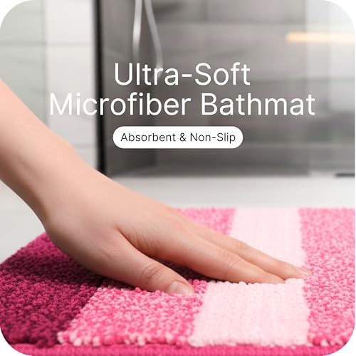 Image of Saral Home Microfiber Striped Rectangle Anti-Skid Runner | Soft & Super Absorbent, Washable Multipurpose Bedside Runner for Home /Kitchen /Lobby /Office Entrance, 50X180 CM | Pack of 1 (Black)