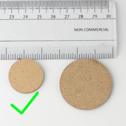 Image of Hair Band Making Materials - Elastic Hair Bands, Lock Connectors & MDF Round Base Discs | DIY Hair Accessories & Complete Making Kit (Multiple Options Available) (20, 1 Inch MDF)