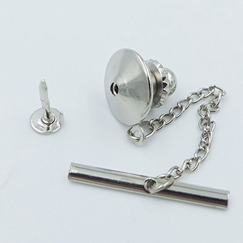 10 Pcs Vintage Locking Tie Tac Tack Guard Pin Clutch Backs Chain for Rock Biker Gold or Silver Choice