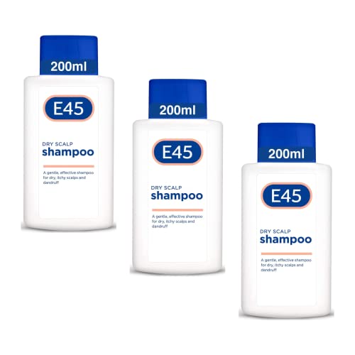 3x E45 Shampoo Dandruff Scalp Treatment | Anti Dandruff Shampoo Men | Suitable For Dandruff and Flaky Scalp | Colour & Perfume Free | Hypoallergenic | Dermatologically Tested | 200ml Shampoo