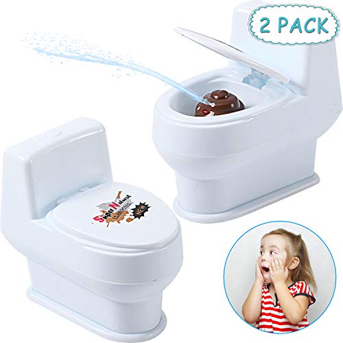 2 Pieces Squirt Toilet Toy Water Spray Game Mini Squirting Toilet Funny Water