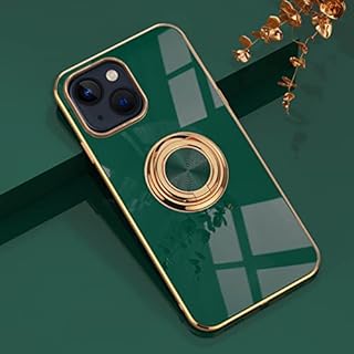 EYZUTAK Electroplated Magnetic Ring Holder Case, 360 Degree with Rotation Metal Finger Ring Holder Magnet Car Holder Soft Silicone Shockproof Cover for iPhone 11 6.1 inch - Purple