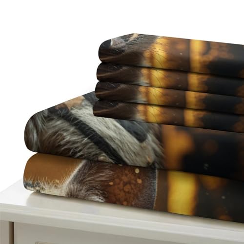 Housse de couette chat 200x200 cm avec 2 taies d'oreiller Civet - 6