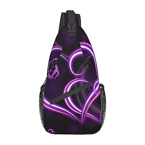 Sac à dos à bandoulière violet Love finitions haut de gamme et durabilité garantie