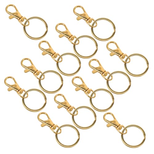 HAPINARY Rotating Keychain Accessories 30pcs Lobster Claw Clasps Keyring Metal Keychain Charms Keyring for Crafts Lanyard Clips