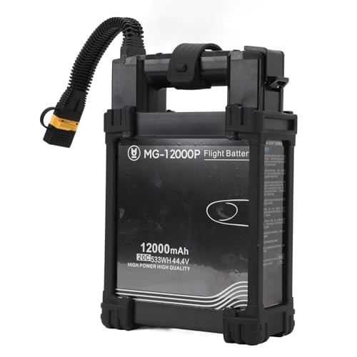 Keenso Batterie de Drone Agricole, Batterie de Vol au Lithium-ION 12 000 MAh 44,4 V 20 C, Charge Rapide, Gestion Intelligente, Longue Durée d'exécution, pour Drone de Pulvérisation MG 1P 1S 1A