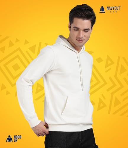 Image of Cotton Hoodies for Men | Pullover | Winter Wear | Hoodie | Hooded Sweatshirt | Kangaroo Pockets Hoodie|Regular Fit |Size S- 2XL