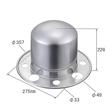 デコトラ ハブカバー 19.5インチ ISO用 truckparts_a877