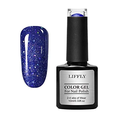 LIFFLY 10ML Nail Polish for Spreading Natural Stone Watercolor Floral Print Soak off Nail Gel Cover