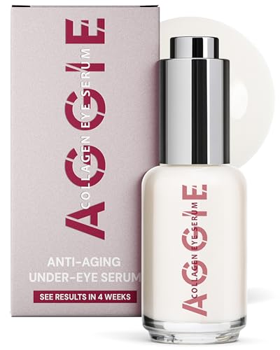 Aggie Augenserum mit Collagen, Arganöl, Macadamiaöl, Hyaluronsäure 30 ml - Anti-Aging für eine strahlende Augenpartie, Augenpflege, Feuchtigkeitsspendend