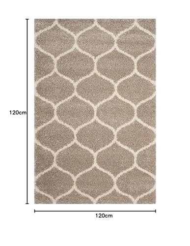 Image of Carpet for Living Room Bedroom Super Soft Anti Skid Hand Made Carpet Size 4X4 Feet Round