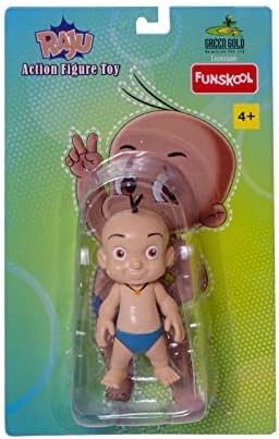 Funskool-Raju Action Figure,Green Gold Chhota Bheem and Friends with Articulation,4 inches,Collectible,for 4 Year Old Kids and Above,Toy
