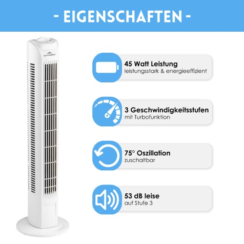 Leiser Turmventilator Commodoor mit energieeffizientem Betrieb