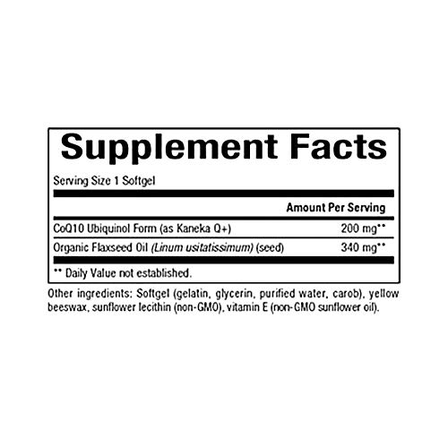 Natural Factors, Ubiquinol Active Coq10 200Mg, Coenzyme Q10 Supplement For Energy, Heart And Cognitive Support, 60 Softgels (60 Servings) #TOP1