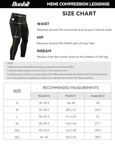 Pantalones de compresión hombre Runhit mallas deportivas para evitar rozaduras 6