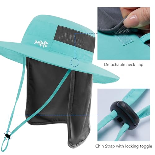 Image of BASSDASH UPF 50+ Sun Fishing Hat Water Resistant with Detachable Neck Flap