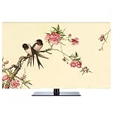 Bonita: la funda para TV está hecha con muchos patrones y colores, como una pintura, que se puede combinar con muchos estilos de decoración del hogar. La hermosa y exquisita funda para TV puede hacer que su hogar sea más elegante, no solo es una funda para TV, sino también una decoración artística.
