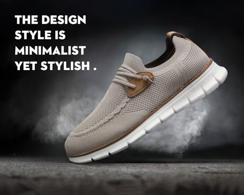 Image of Men's Walking Boat Shoes Slip On Casual Loafers Non Slip Comfortable Lightweight Work Driving Shoes