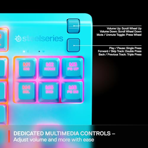 Image of SteelSeries Apex 3 TKL Aqua RGB Gaming Keyboard - Tenkeyless Compact Form Factor - 8-Zone RGB Illumination - Water and Dust Resistant - Whisper-Quiet Gaming Switch