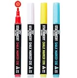 COLORES ESENCIALES - Nuestros rotuladores de tiza vienen en una magnífica gama de colores vivos, que realmente darán vida a tus obras de arte. Este pack es todo lo que necesitas para empezar